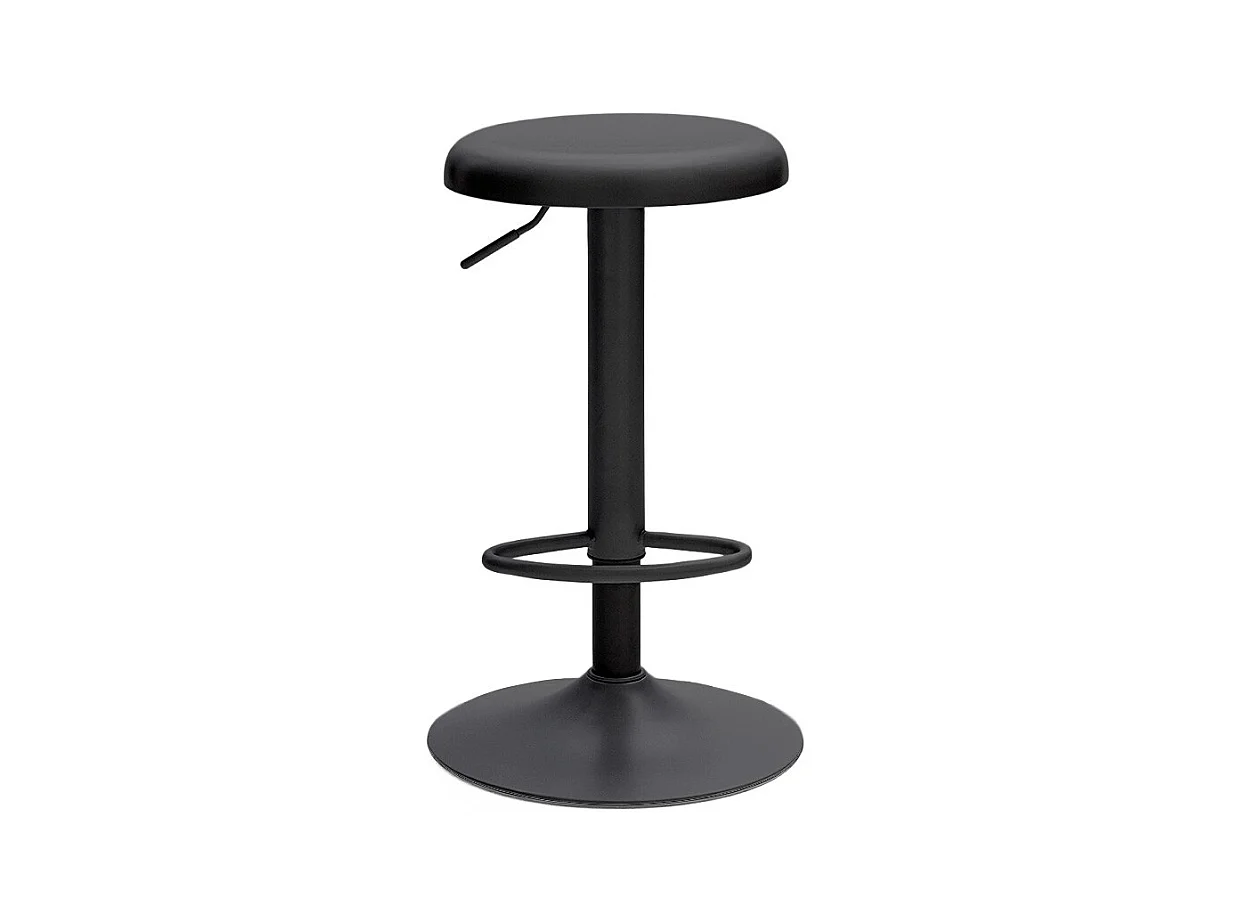 Pop - Tabouret de bar réglable en métal H60-81cm - Noir