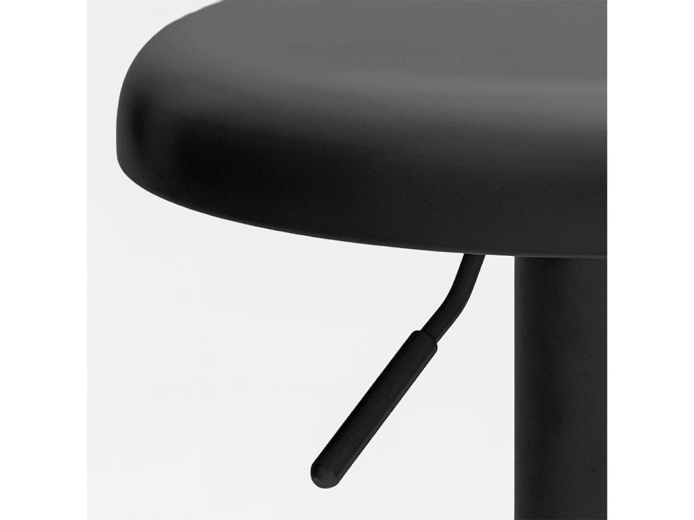 Pop - Tabouret de bar réglable en métal H60-81cm - Noir