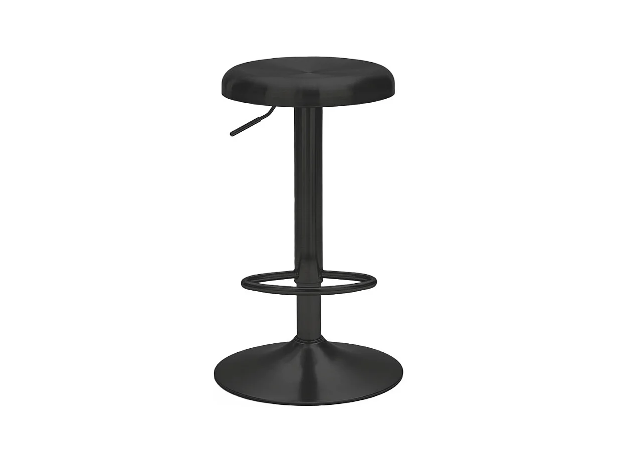 Pop - Tabouret de bar réglable en métal H60-81cm - Noir