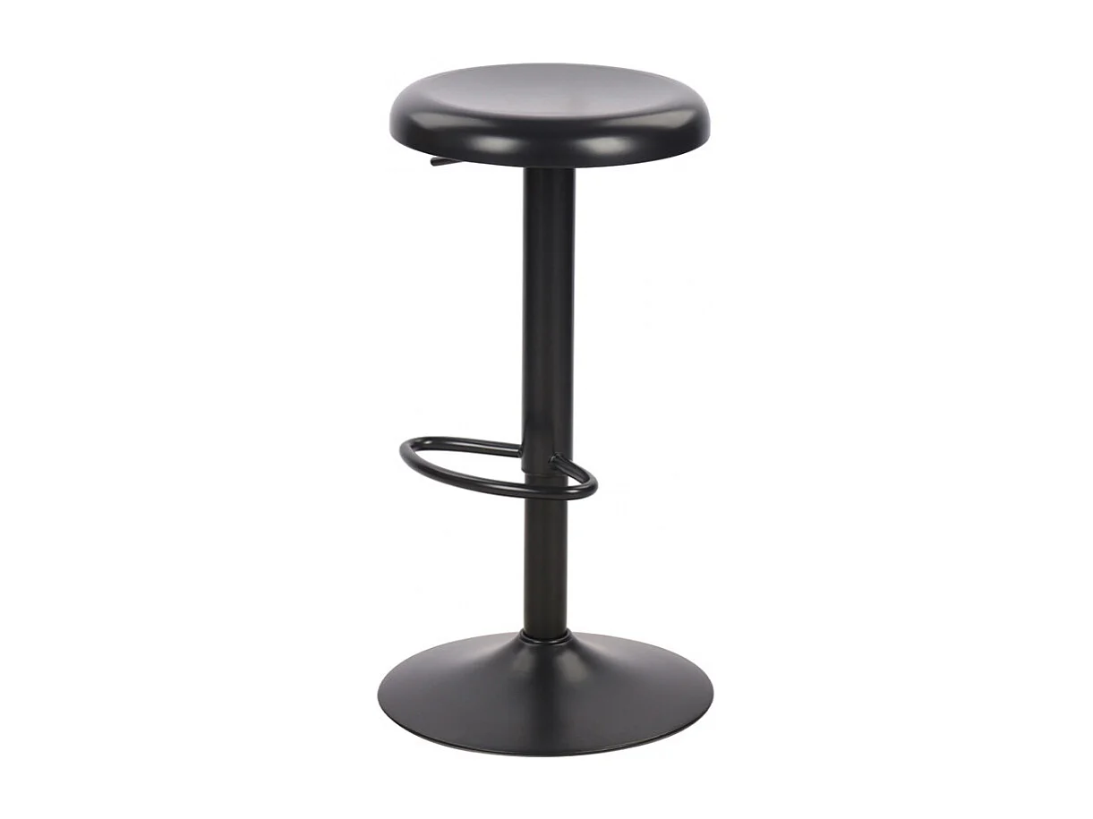 Pop - Tabouret de bar réglable en métal H60-81cm - Noir