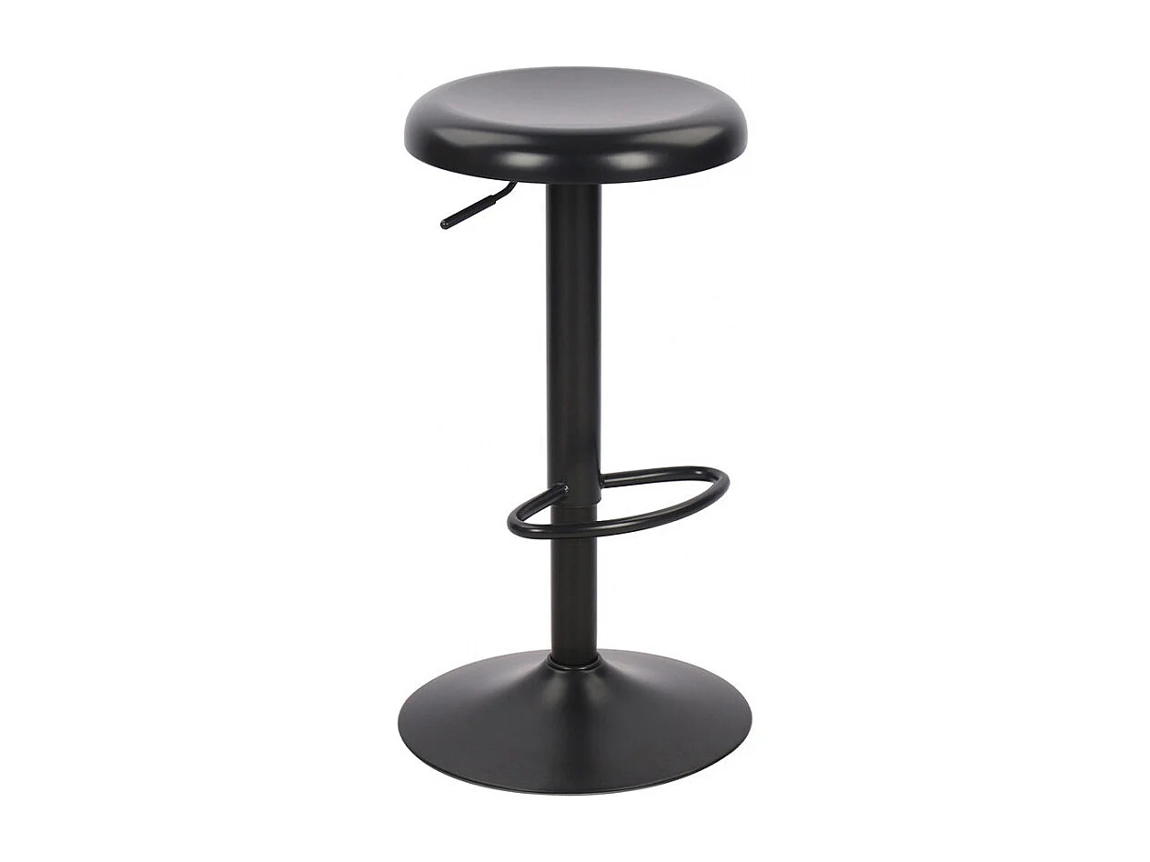 Pop - Tabouret de bar réglable en métal H60-81cm - Noir