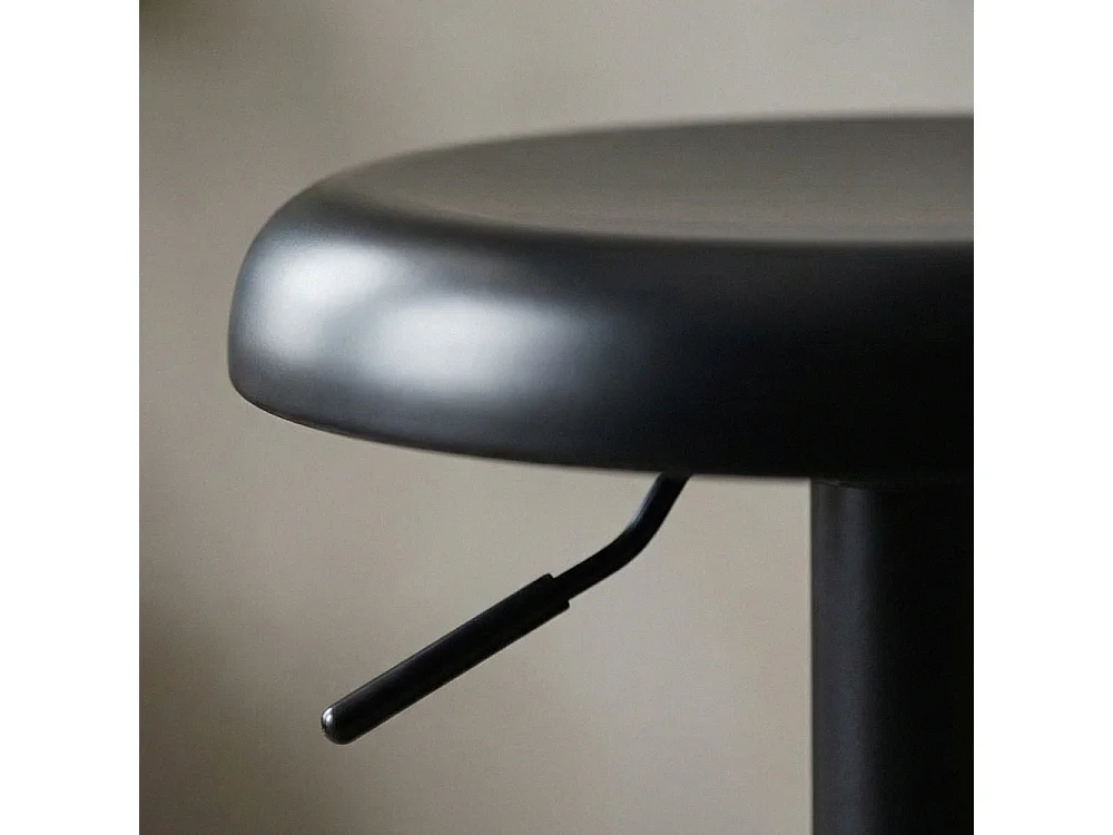 Pop - Tabouret de bar réglable en métal H60-81cm - Noir