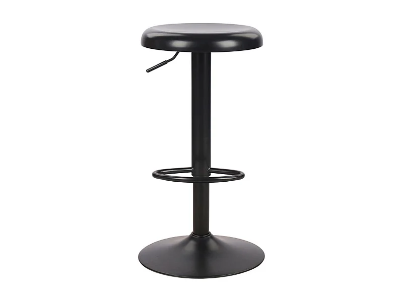 Pop - Tabouret de bar réglable en métal H60-81cm - Noir