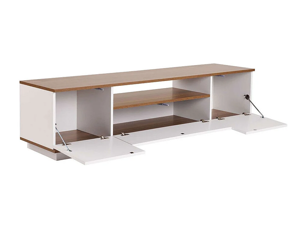 Fritz - Meuble TV 3 portes en bois L180cm - Blanc