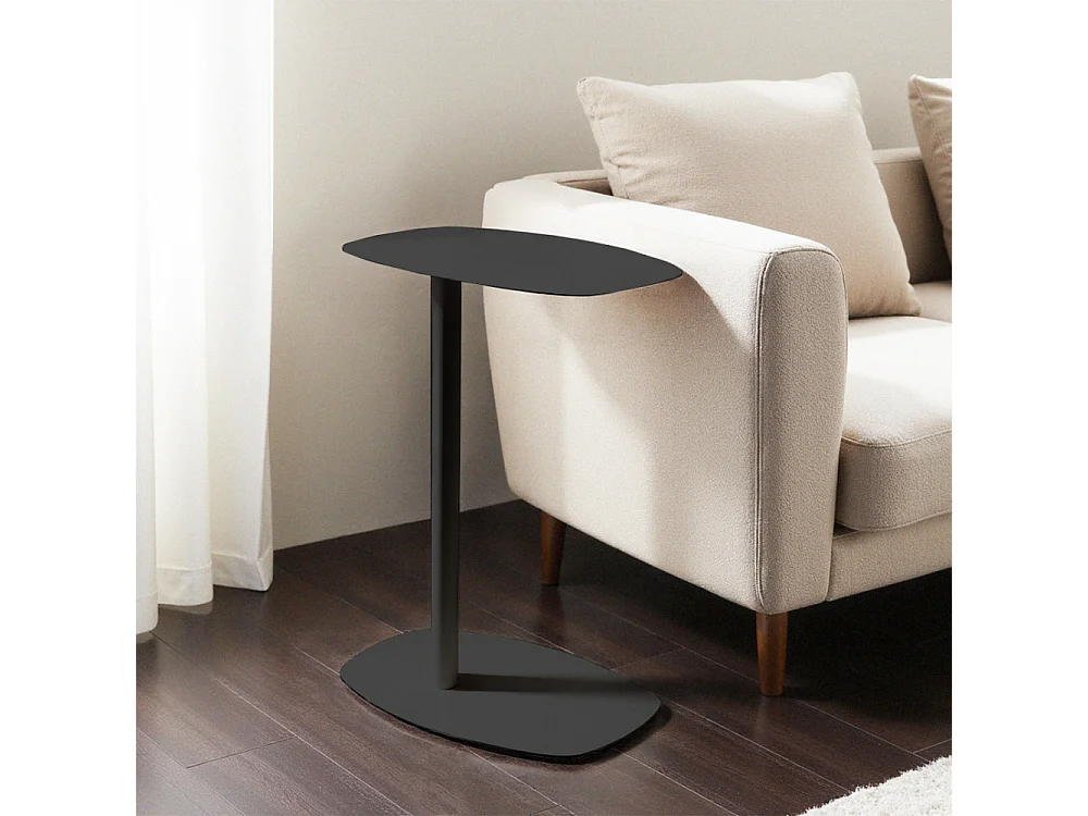 Sidy - Bout de canapé en métal H66cm - Noir