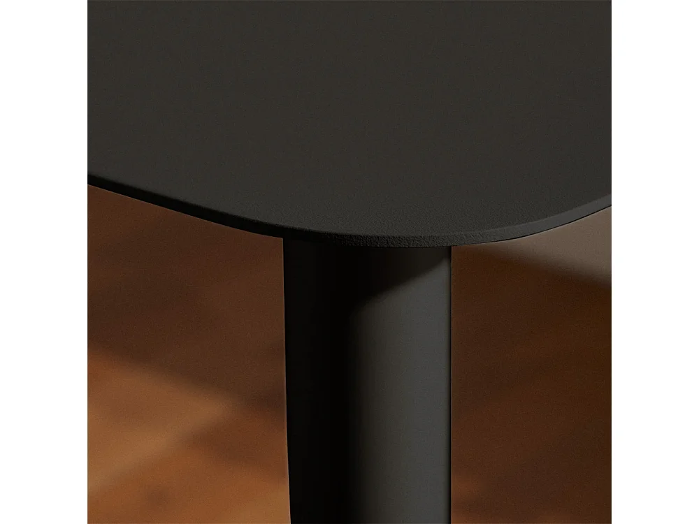 Sidy - Table d'appoint en métal H66cm - Noir