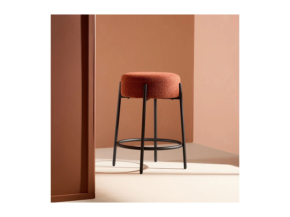 Tabouret de Bar Bouclette "Tucson" 60cm Rouge