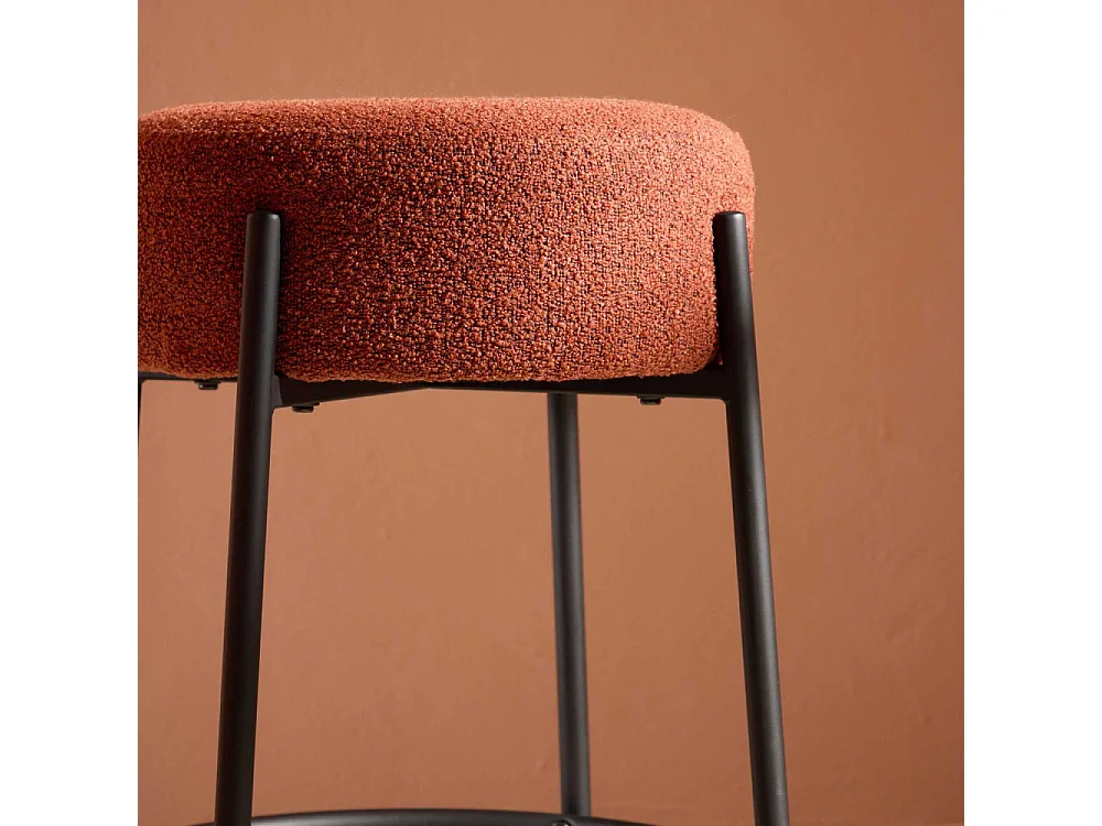Tabouret de Bar Bouclette "Tucson" 60cm Rouge