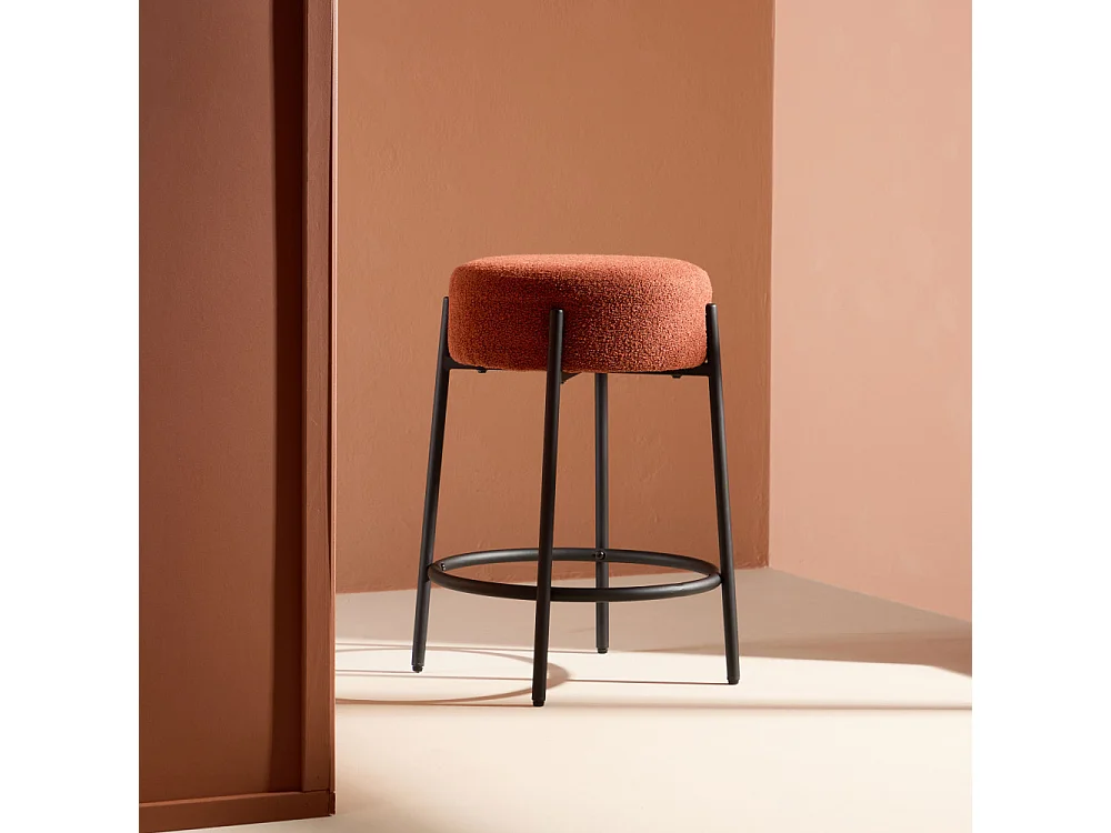 Tabouret de Bar Bouclette "Tucson" 60cm Rouge