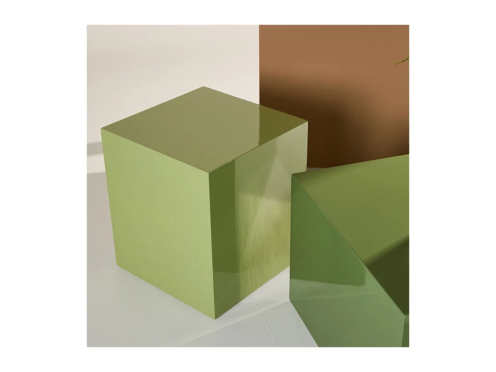 Table d'Appoint Design "York" 45cm Vert Foncé