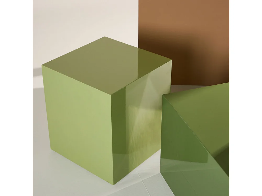 Table d'Appoint Design "York" 45cm Vert Foncé