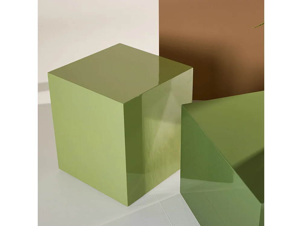 Table d'Appoint Design "York" 45cm Vert Foncé