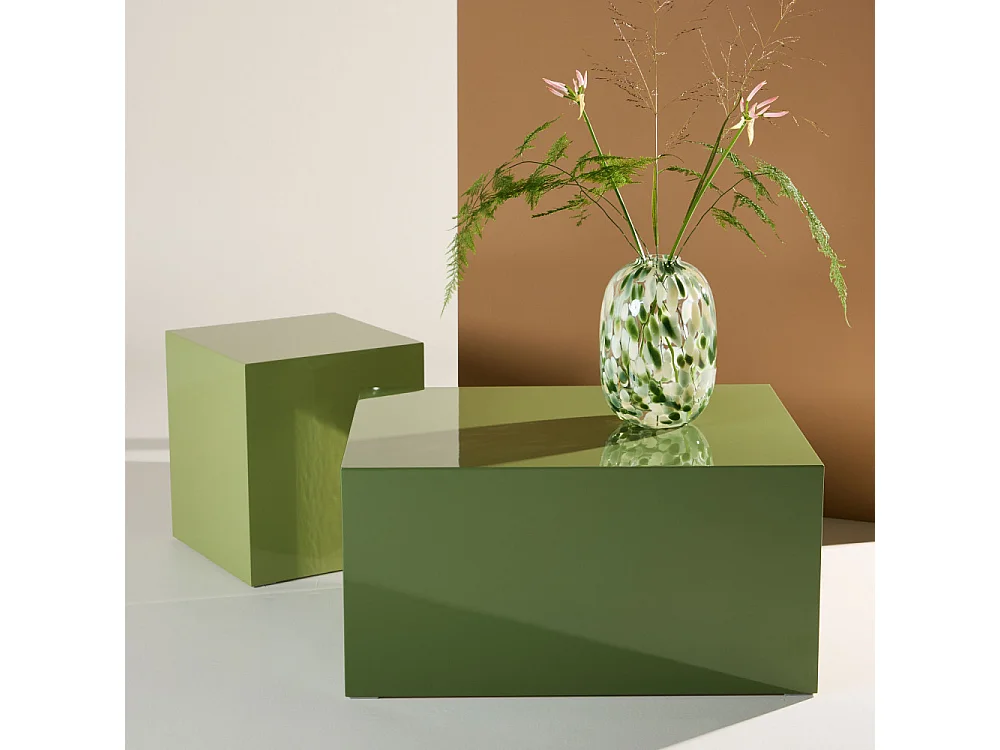 Table d'Appoint Design "York" 45cm Vert Foncé