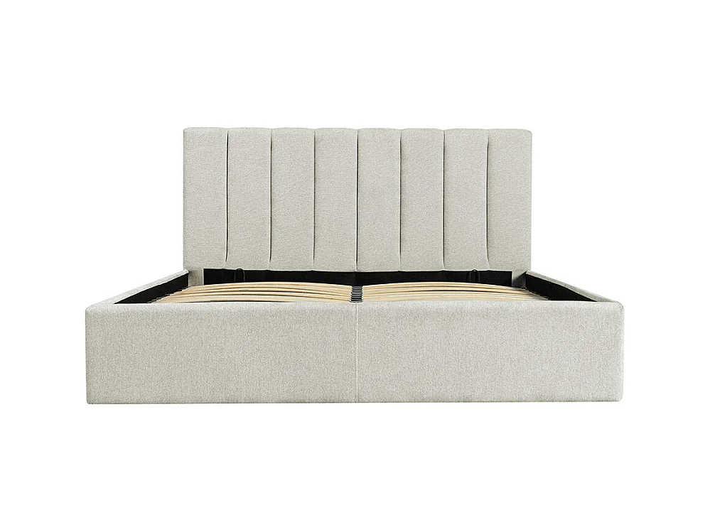 Lou - Lit coffre en tissu 160x200cm - Écru