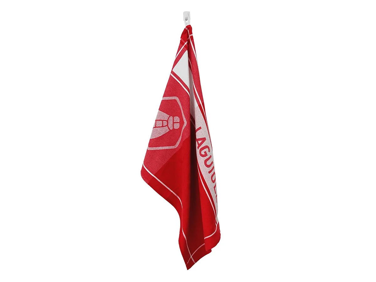 Lot de 3 torchons jacquard 50x70cm rouge -  "Miel"