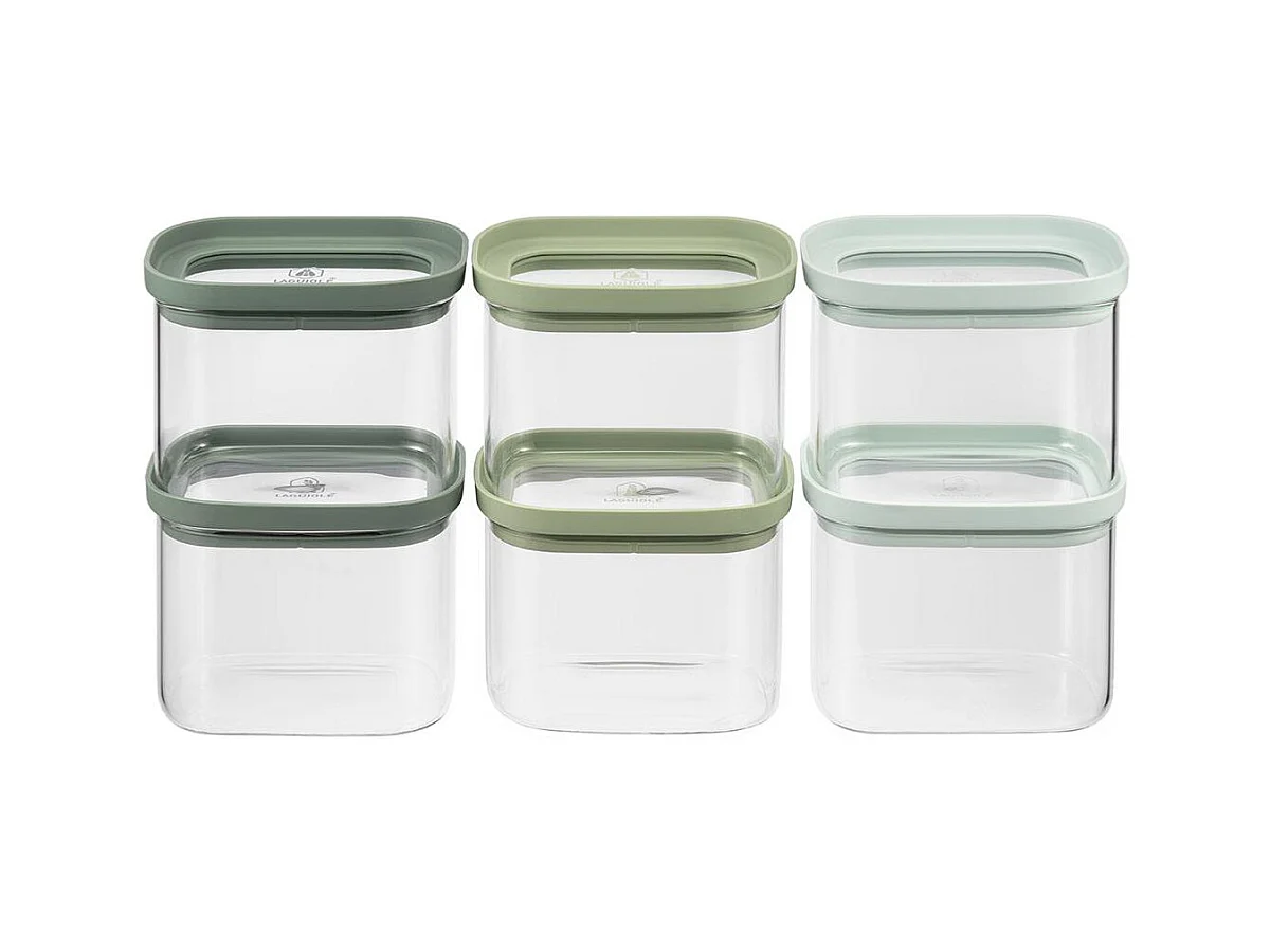 Lot de 6 bocaux en verre 600ml