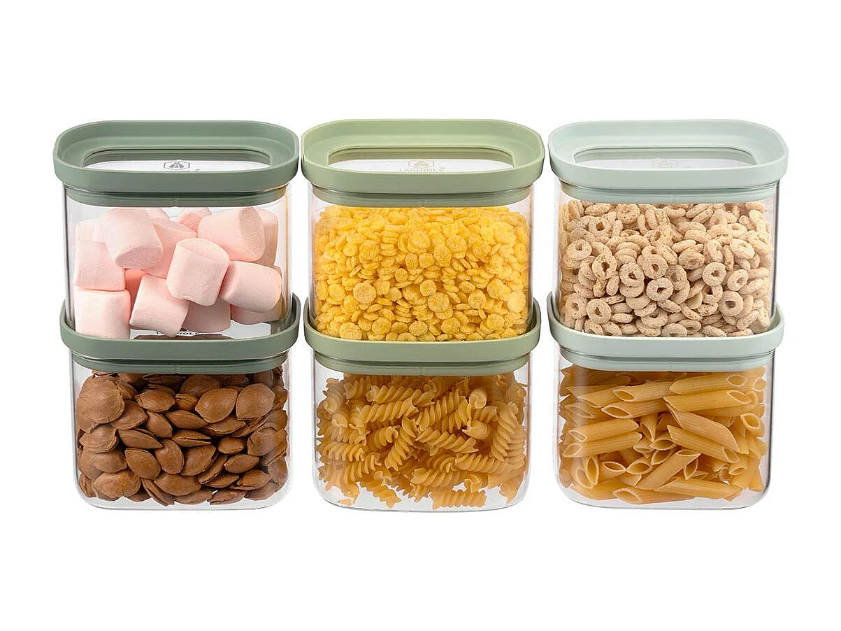 Lot de 6 bocaux en verre 600ml