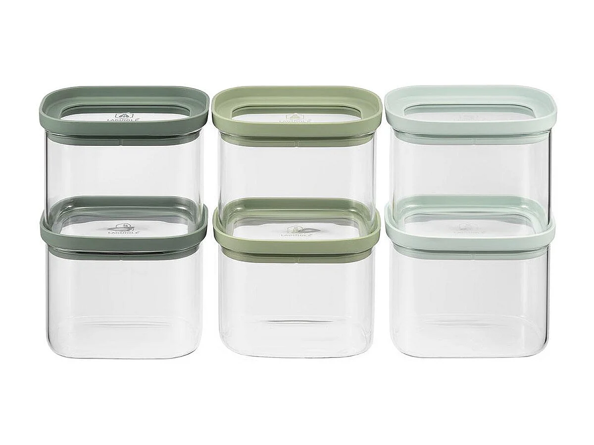 Lot de 6 bocaux en verre 600ml