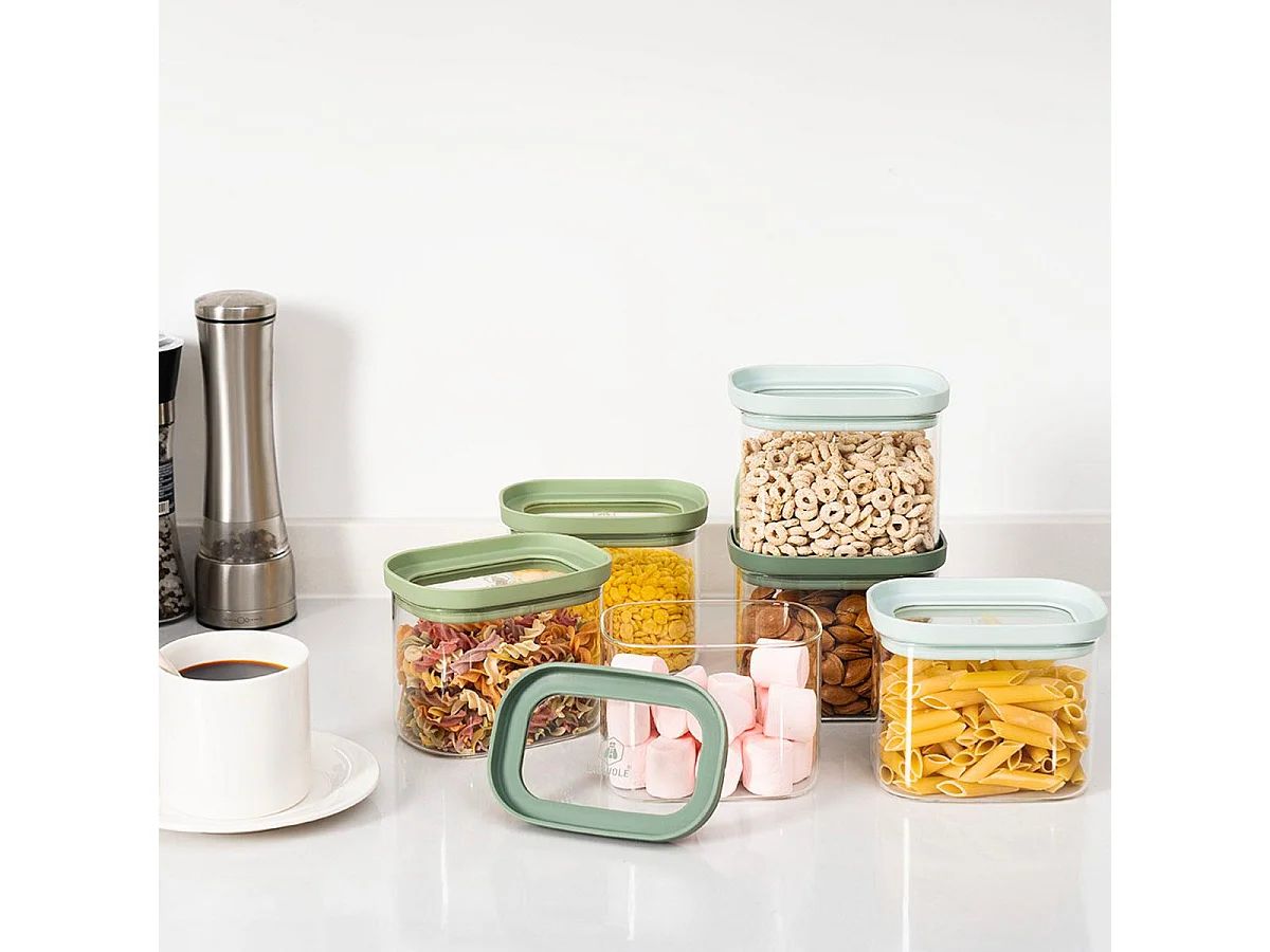 Lot de 6 bocaux en verre 600ml