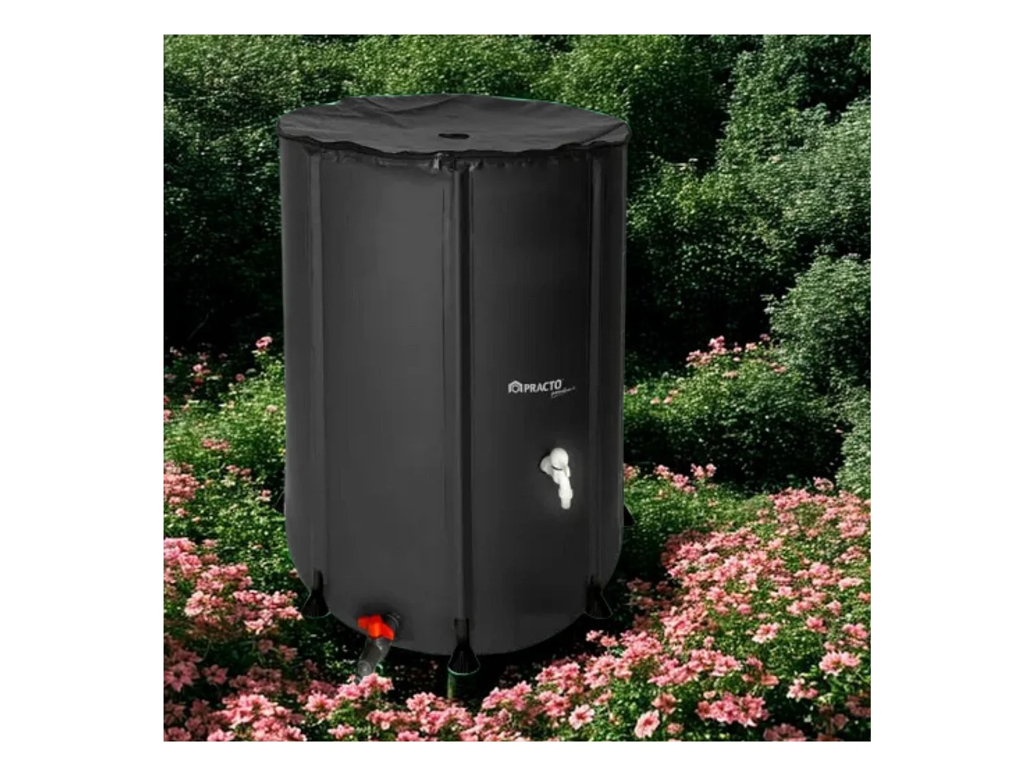 Réservoir d'eau de pluie pliable 350 L - Avec robinet et trop-plein