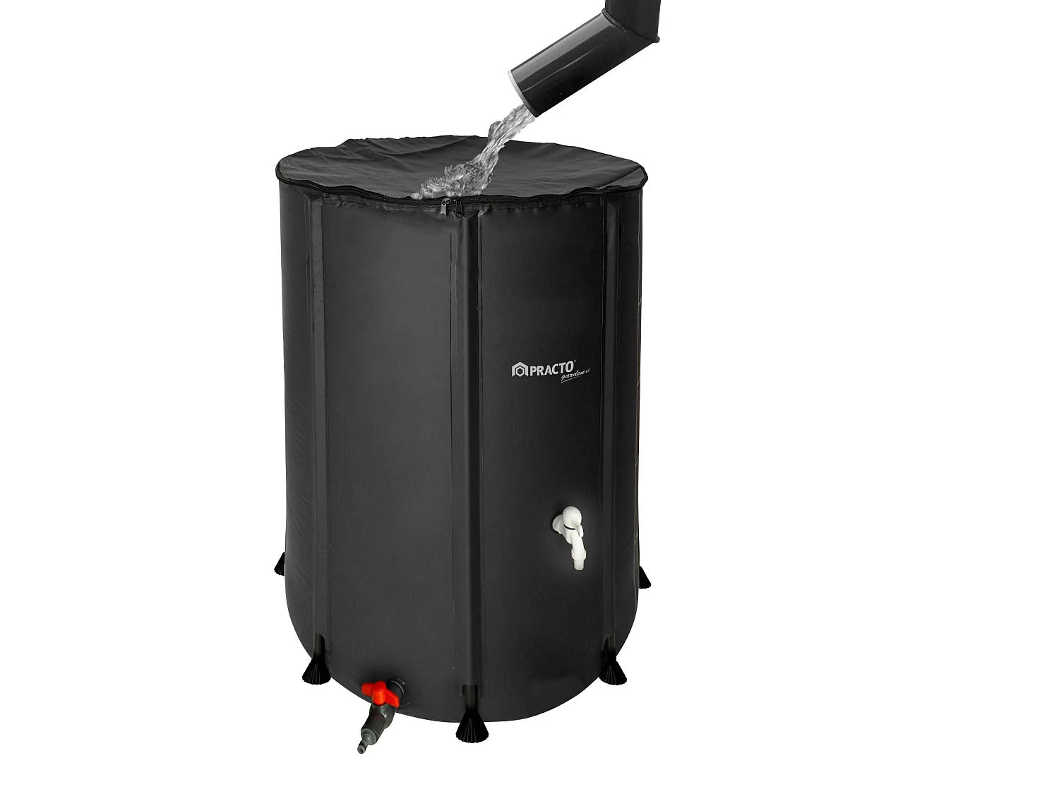 Réservoir d'eau de pluie pliable 350 L - Avec robinet et trop-plein