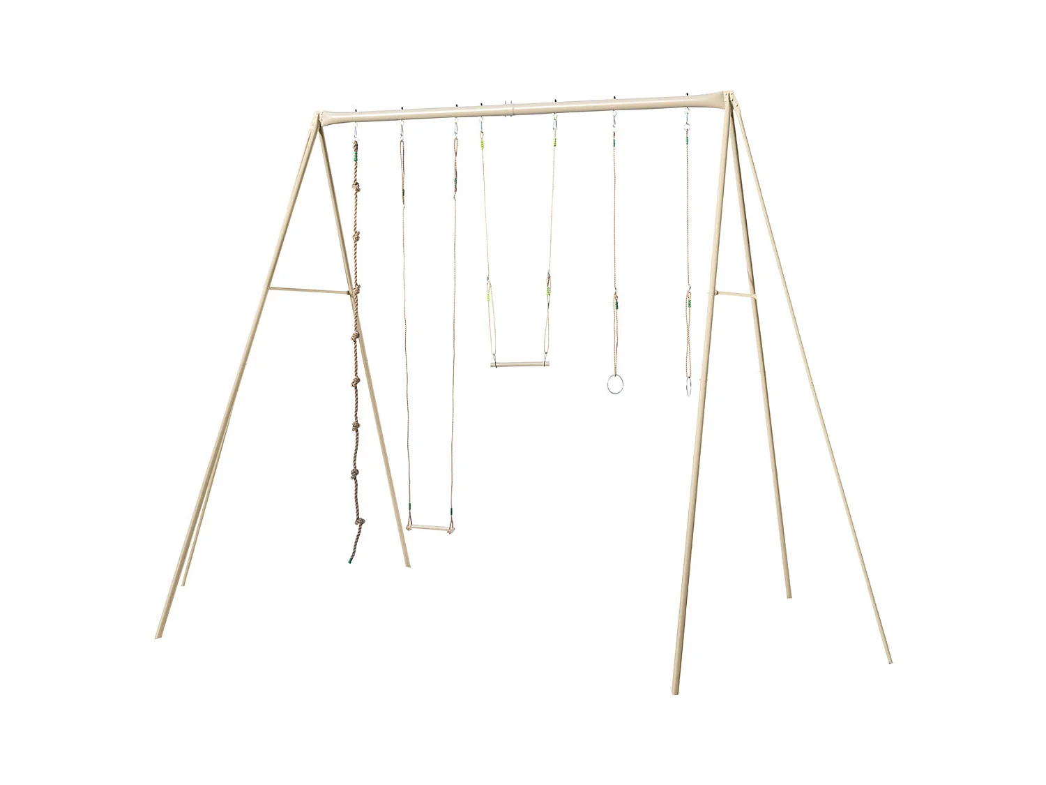 Grote metalen schommel 3,50 m – 4 accessoires voor tieners en volwassenen