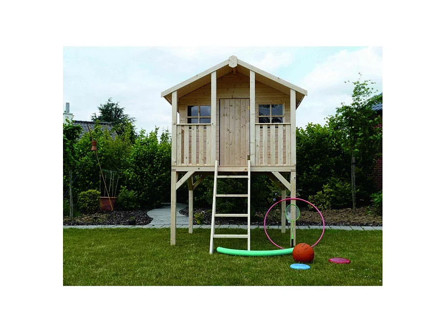 Cabane de jeux Playhouse Traditional 1800 x 1900 cm, Sapin du Nord certifié, FSC Mixte