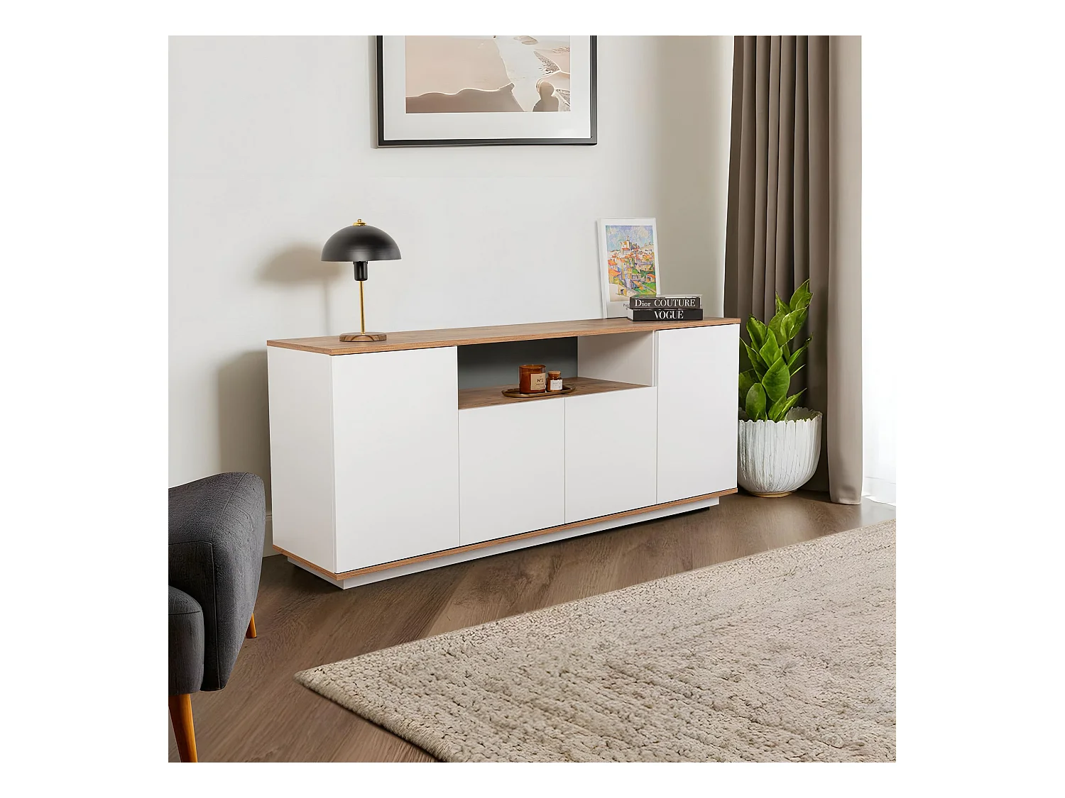 Buffet 4 portes en aggloméré Arista