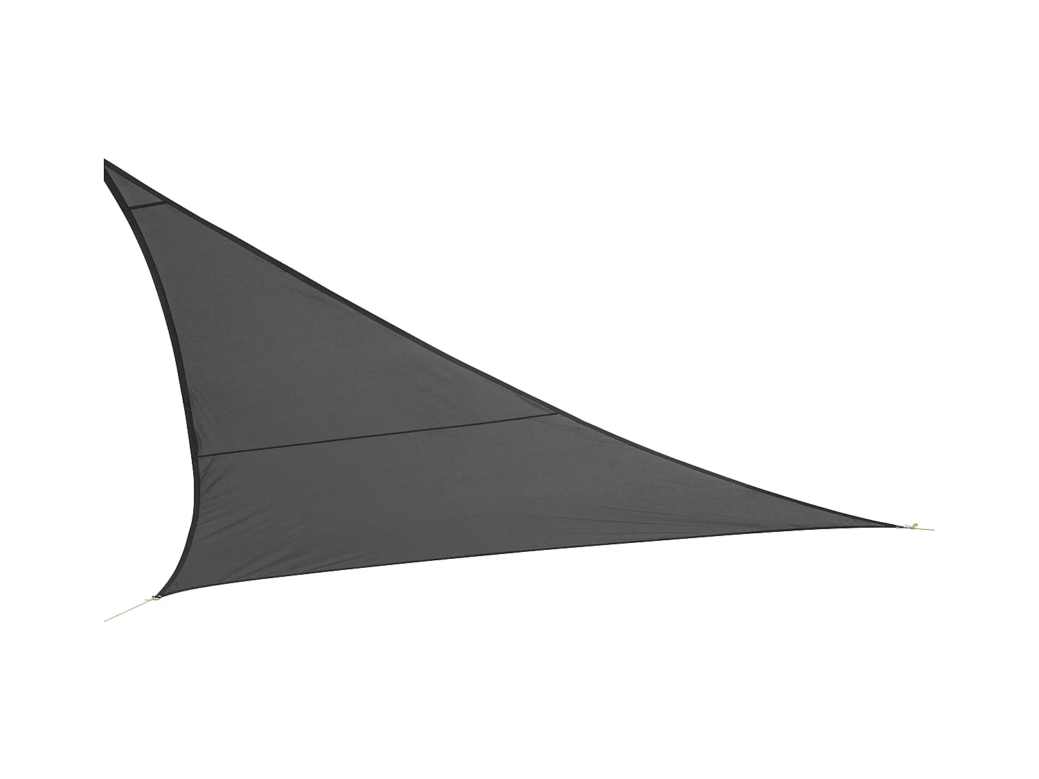 Voile d’ombrage triangulaire 3,6 x 3,6 x 3,6 m Gris foncé PE 180 g/m² Anti-UV 90%