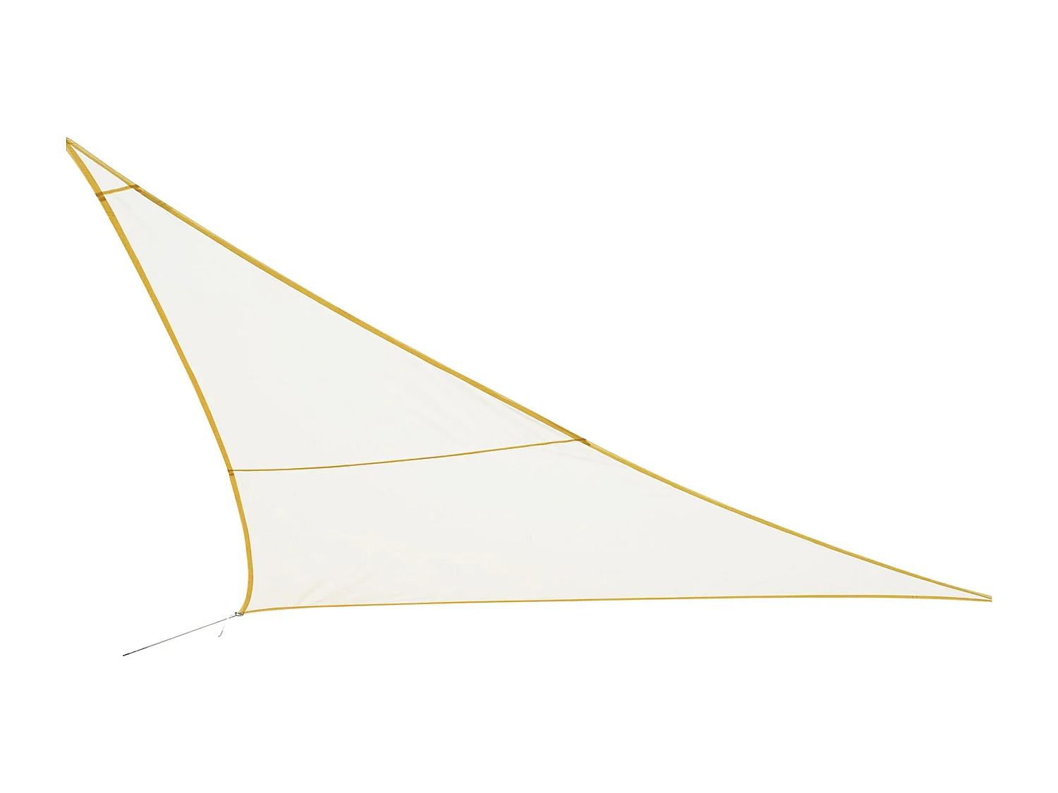 Voile d’ombrage triangulaire 5 m Crème - PE 180 g/m² - Anti-UV 90 %