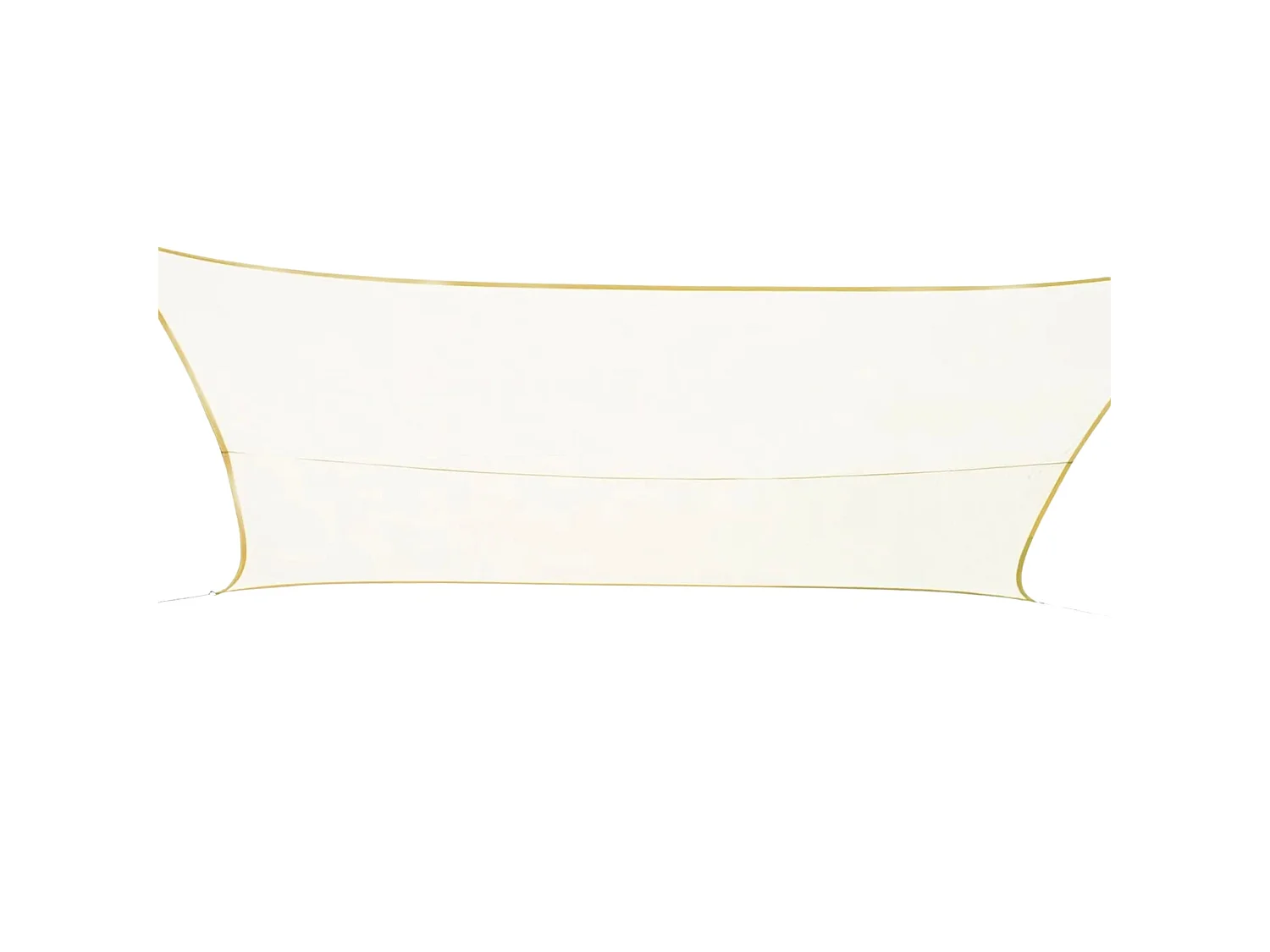 Voile d’ombrage rectangulaire 3 x 4 m Crème - Polyester 180 g/m² - Anti-UV - Résistant à l’eau