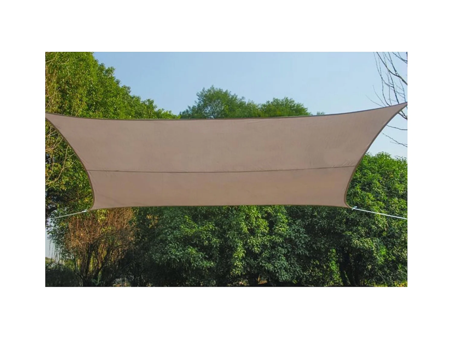 Voile d’ombrage rectangulaire 3 x 4 m Taupe - Polyester 180 g/m² - Anti-UV - Résistant à l’eau