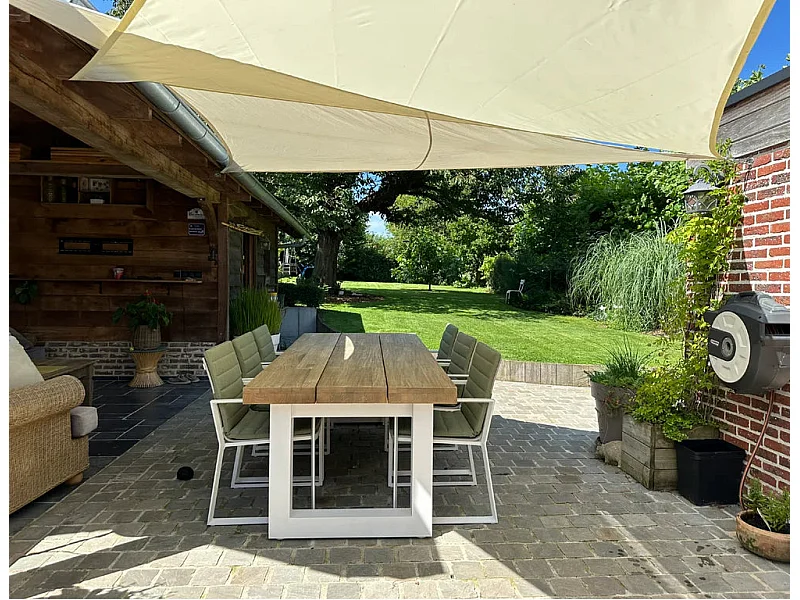 Driehoekig schaduwzeil 3,6 m Crème - UV-bescherming 90% - PE 180g/m²