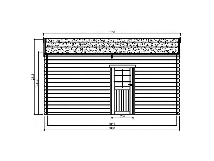Garage Traditional Solid Superia 3580 x 5080 cm - 28 mm - Sapin du Nord Certifié