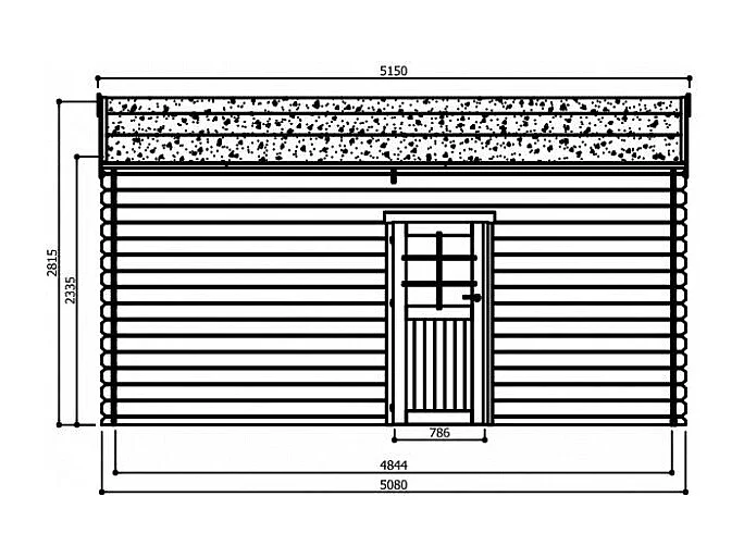 Garage Traditional Solid Superia 3580 x 5080 cm - 28 mm - Sapin du Nord Certifié