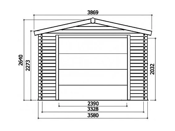 Garage Traditional 3580 x 5380 - 40 mm