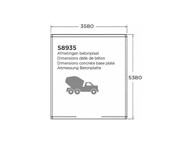 Abri de jardin Solid Superia Garage Traditional 3,58 m x 5,38 m (17,07 m²) - Sapin du Nord 40 mm