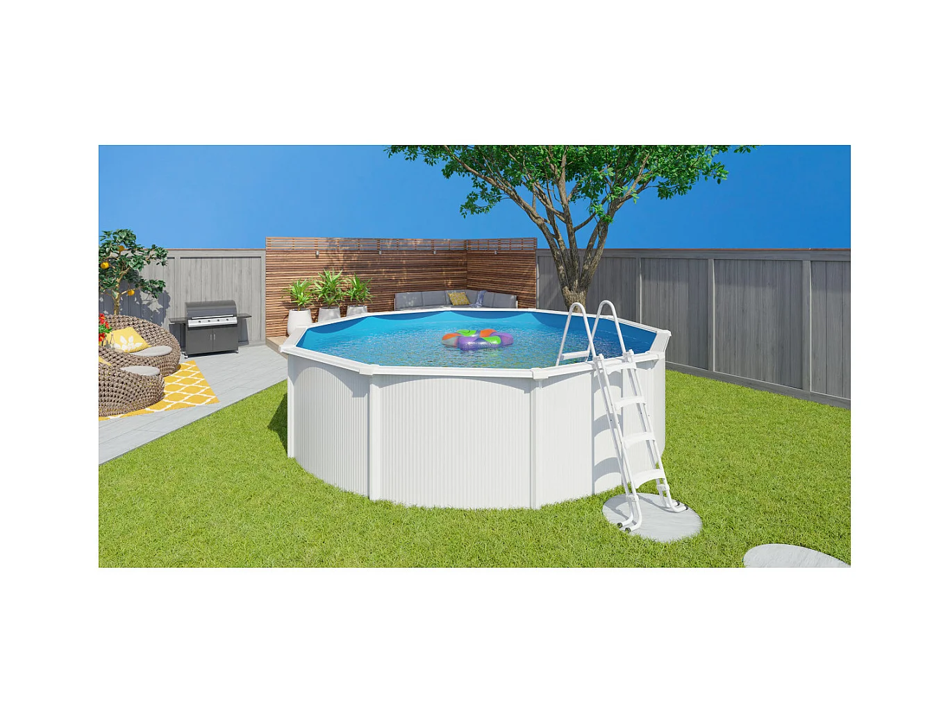Trigano Jardin Piscines hors sol acier  diamètre 4.85 m - pi8710-1