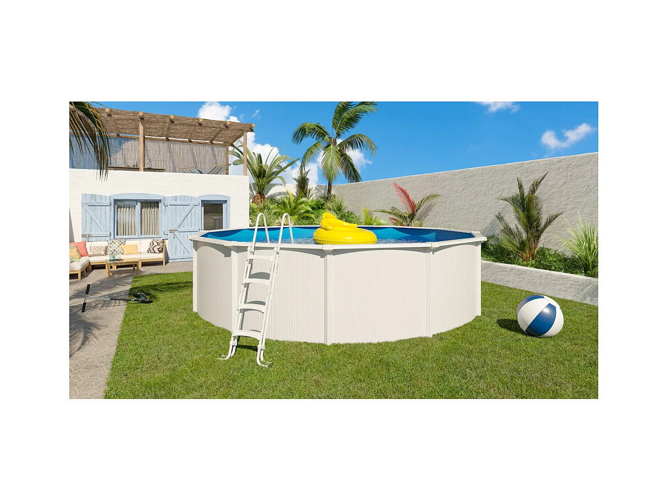 Trigano Jardin Piscines hors sol acier  diamètre 4.85 m - pi8710-1