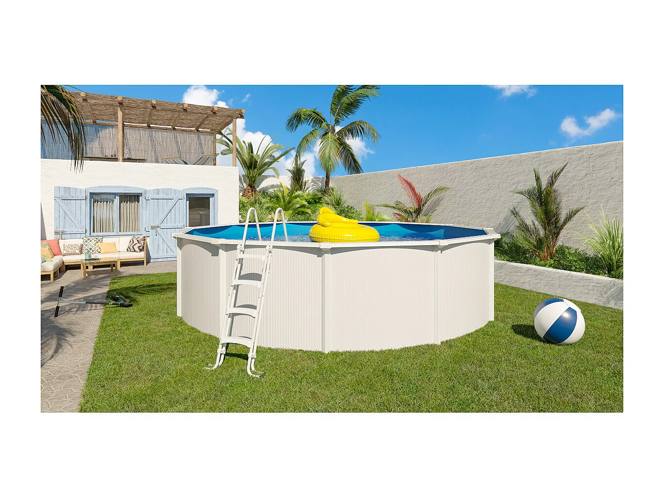 Trigano Jardin Piscines hors sol acier  diamètre 4.85 m - pi8710-1