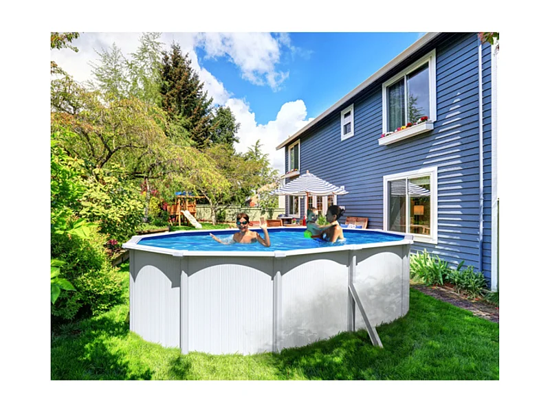 Bovengrondse zwembad Saphir rechthoekig 5,15 x 3,90 x 1,20 m - 16 m³ - Verzinkt staal