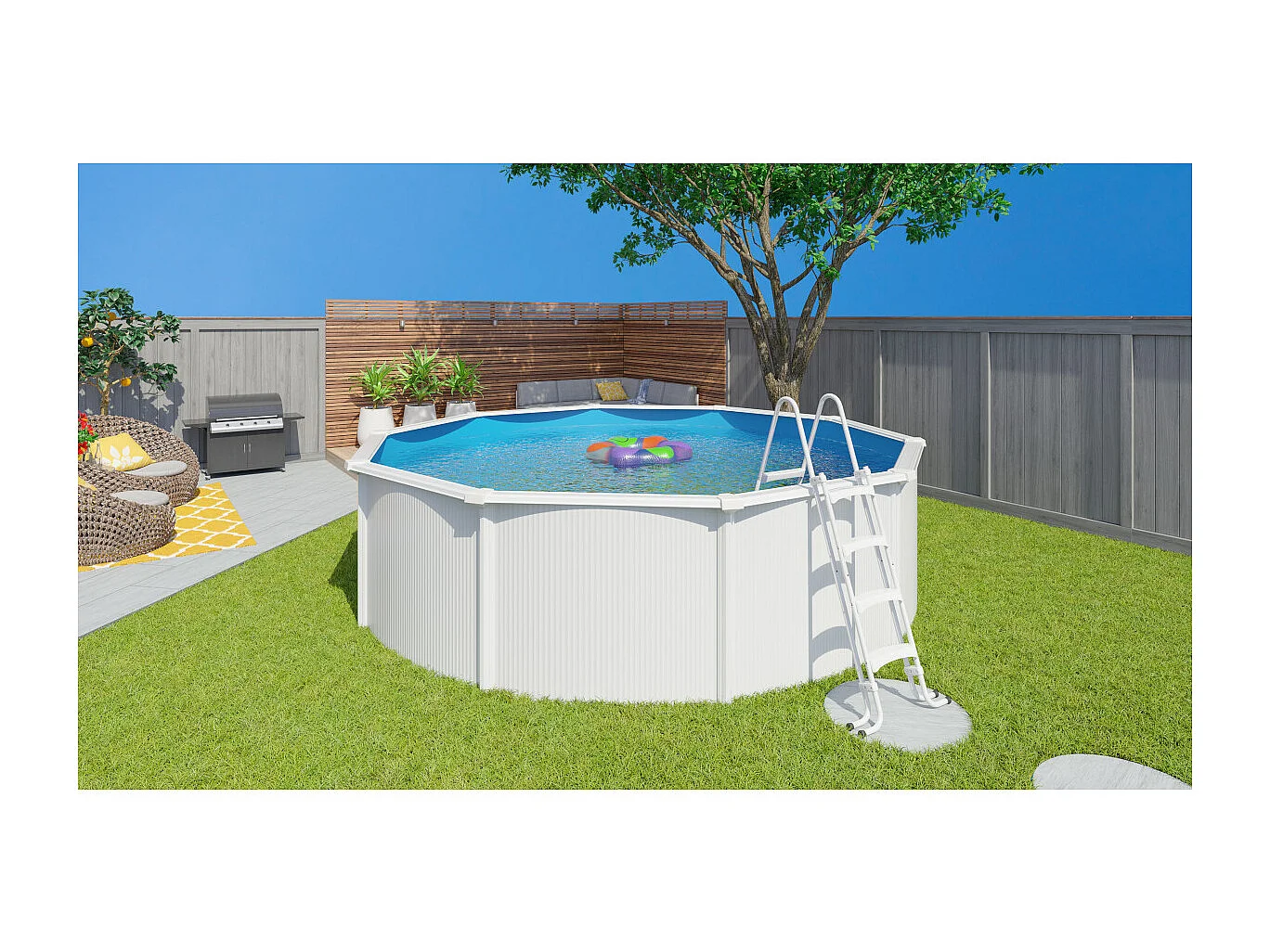 Trigano Jardin Piscines hors sol acier  diamètre 3.90 m - pi8700-1