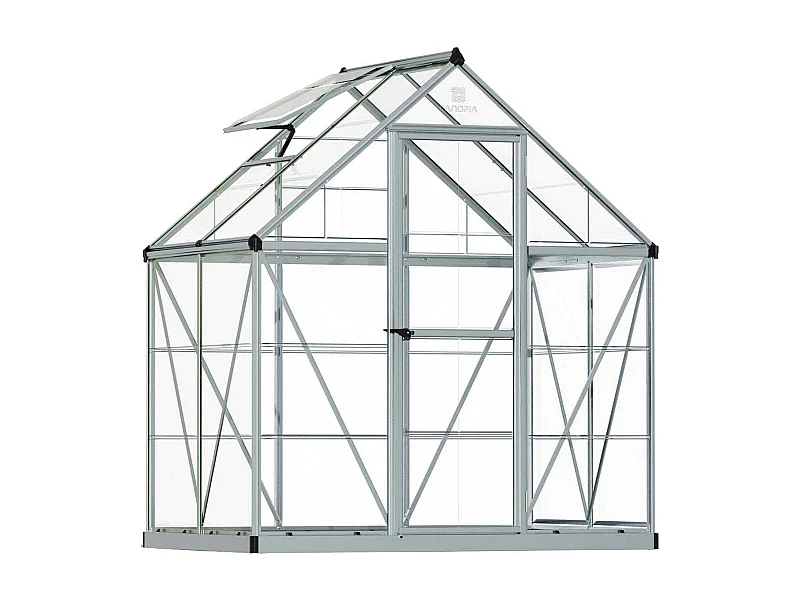Serre de jardin en aluminium argent et polycarbonate Harmony 2.3m²