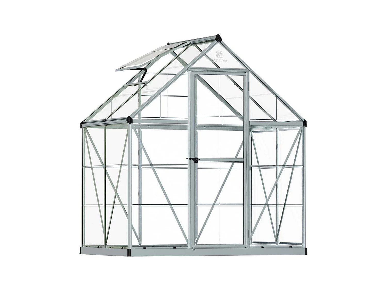Serre de jardin en aluminium argent et polycarbonate Harmony 2.3m²
