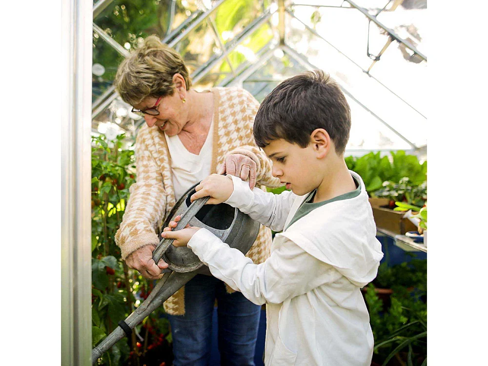 Serre de jardin en aluminium argent et polycarbonate Harmony 2.3m²