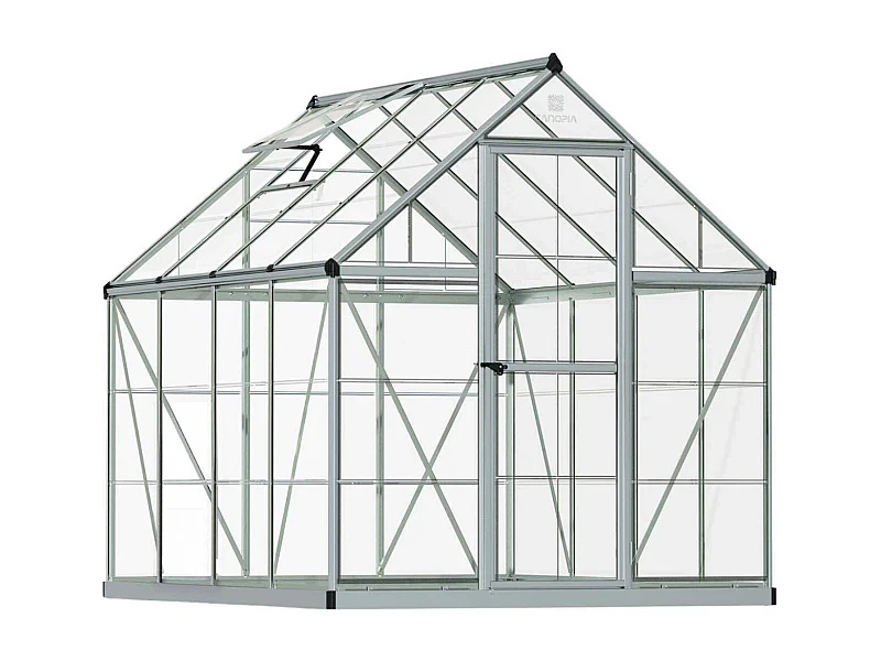 Serre de jardin en aluminium argent et polycarbonate Harmony 4.6m²