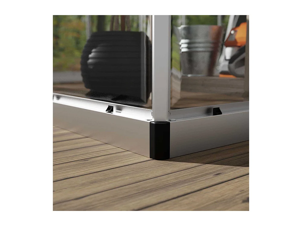 Serre de jardin en aluminium argent et polycarbonate Harmony 4.6m²