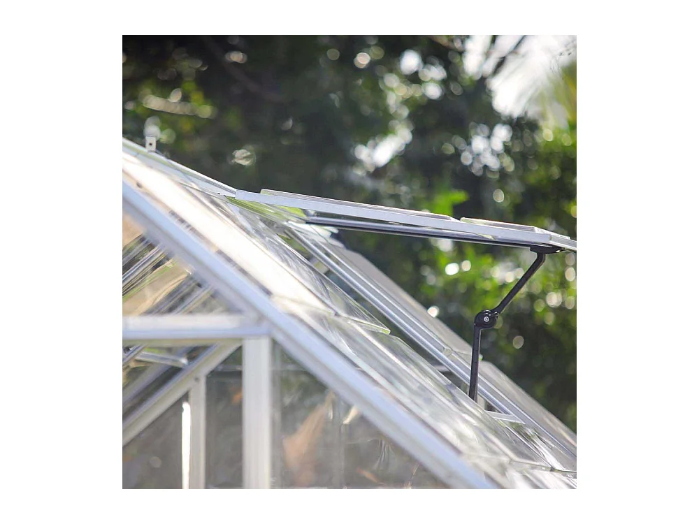 Serre de jardin en aluminium argent et polycarbonate Harmony 4.6m²