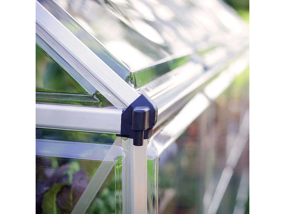 Serre de jardin en aluminium argent et polycarbonate Harmony 4.6m²