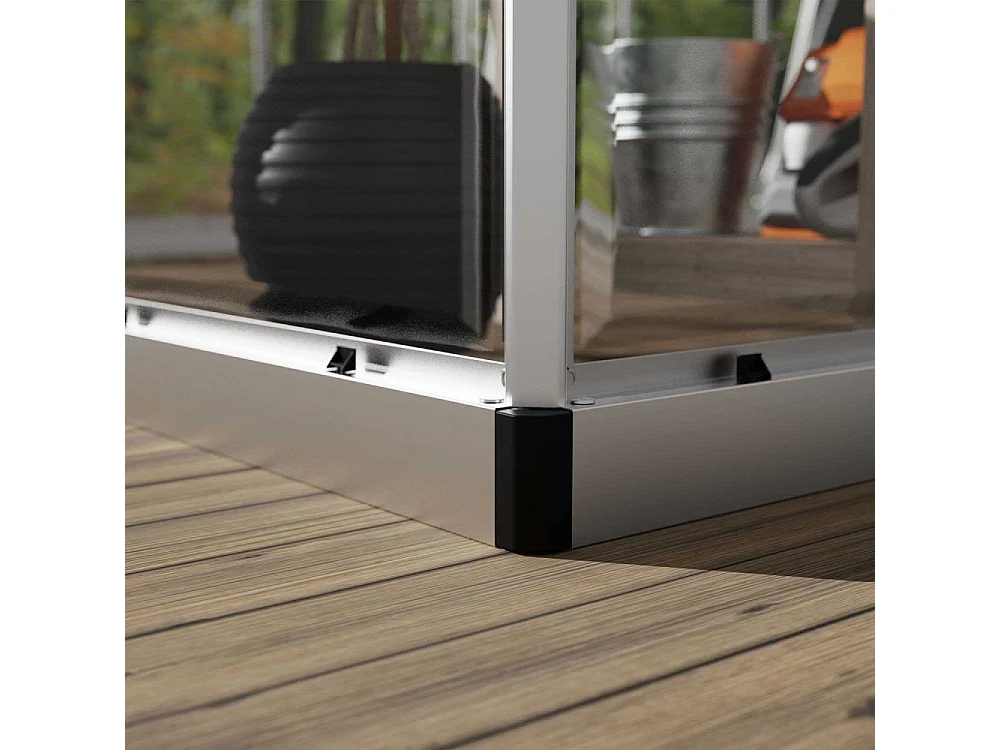 Serre de jardin en aluminium argent et polycarbonate Harmony 4.6m²